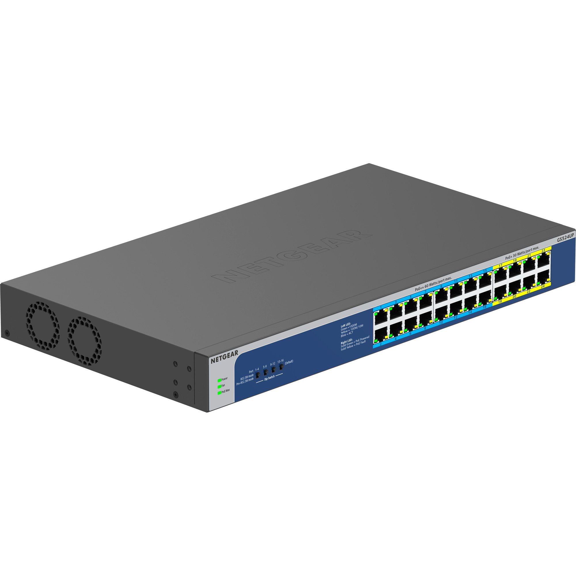 NETGEAR Netzwerk-Switch Switch Netgear GS524UP,