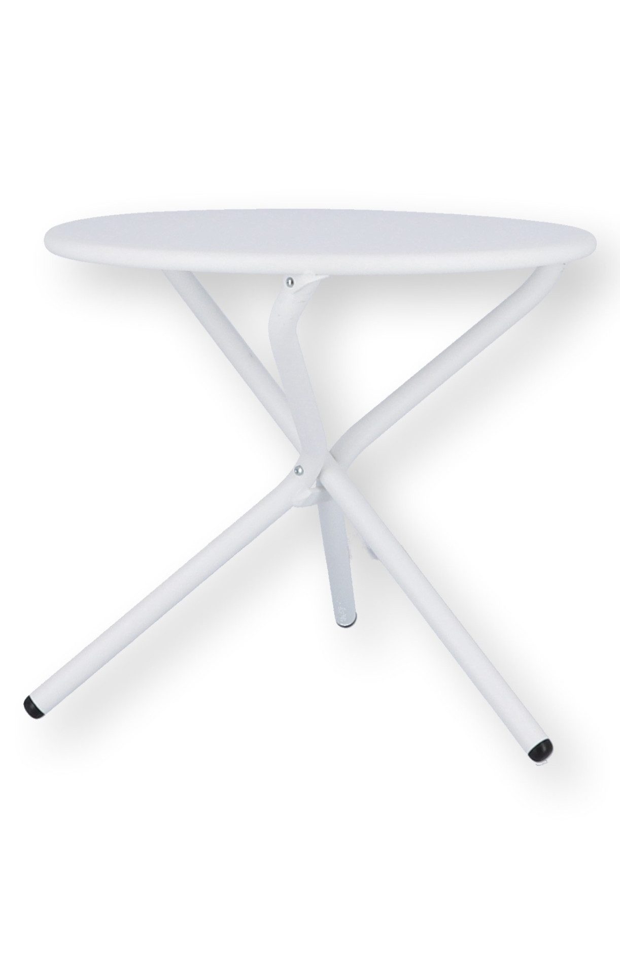 Fiam Beistelltisch Tris aus Aluminium, Weiß