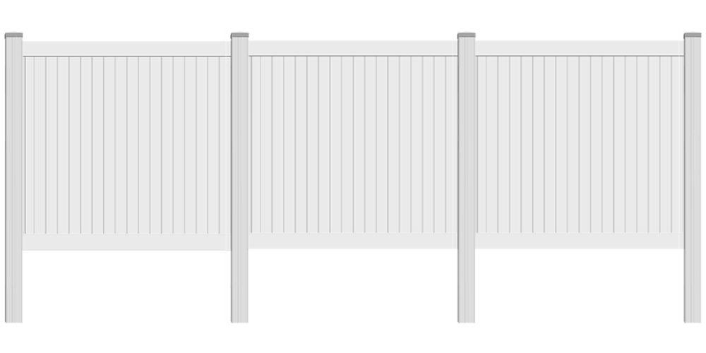 Tetzner & Jentzsch Sichtschutzelement ALATNA, (Spar-Set), aus weißem PVC in verschiedenen Längen