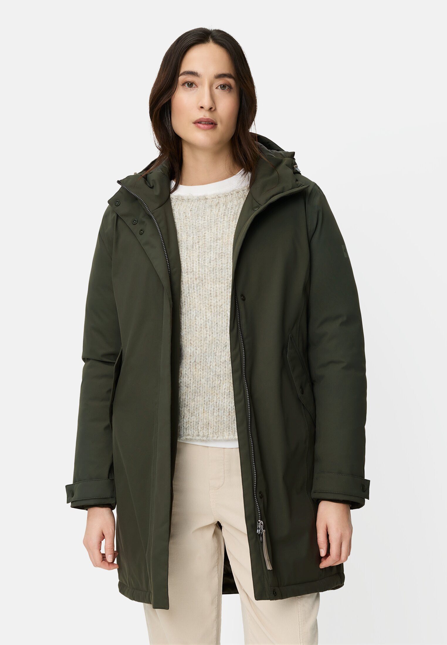 camel active Funktionsparka mit reflektierenden Details Langarm Kapuze