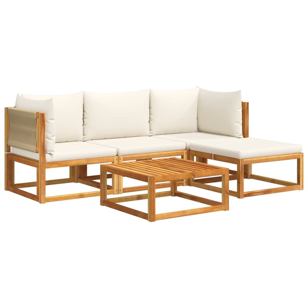 vidaXL Loungesofa 5-tlg. Garten-Sofagarnitur mit Kissen günstig online kaufen