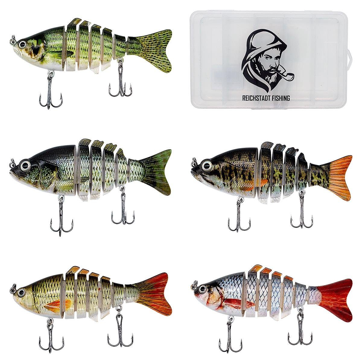 Reichstadt Kunstköder Gelenkartig RF-22AK003, (Set, 1-St), für Raubfische wie Zander