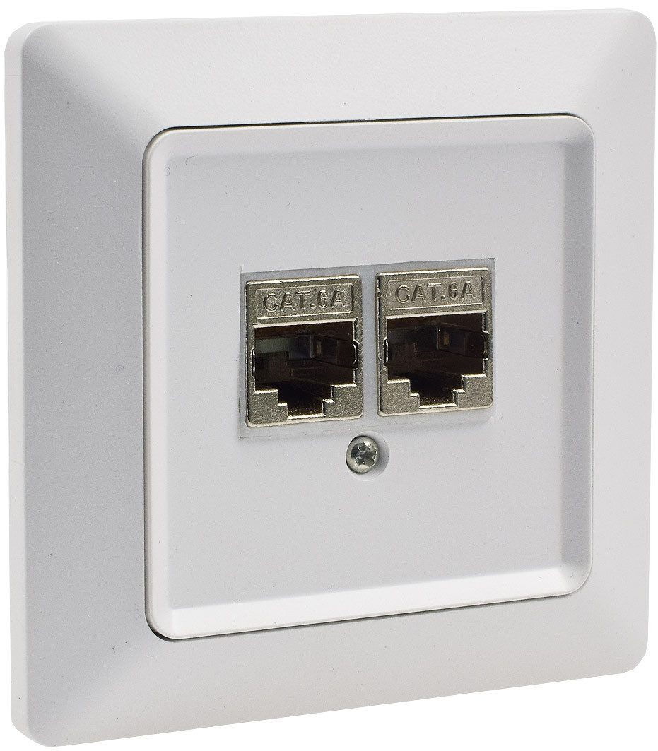 ChiliTec Unterputz-Steckdose MILOS Serie weiss matt Rahmen, Taster, Dosen