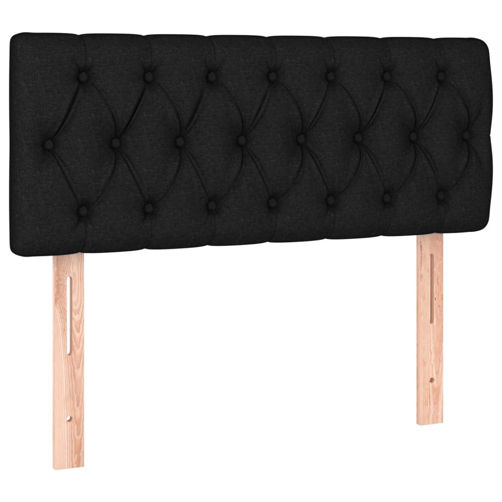vidaXL Bett, Kopfteil Schwarz 90x7x78/88 cm Stoff günstig online kaufen