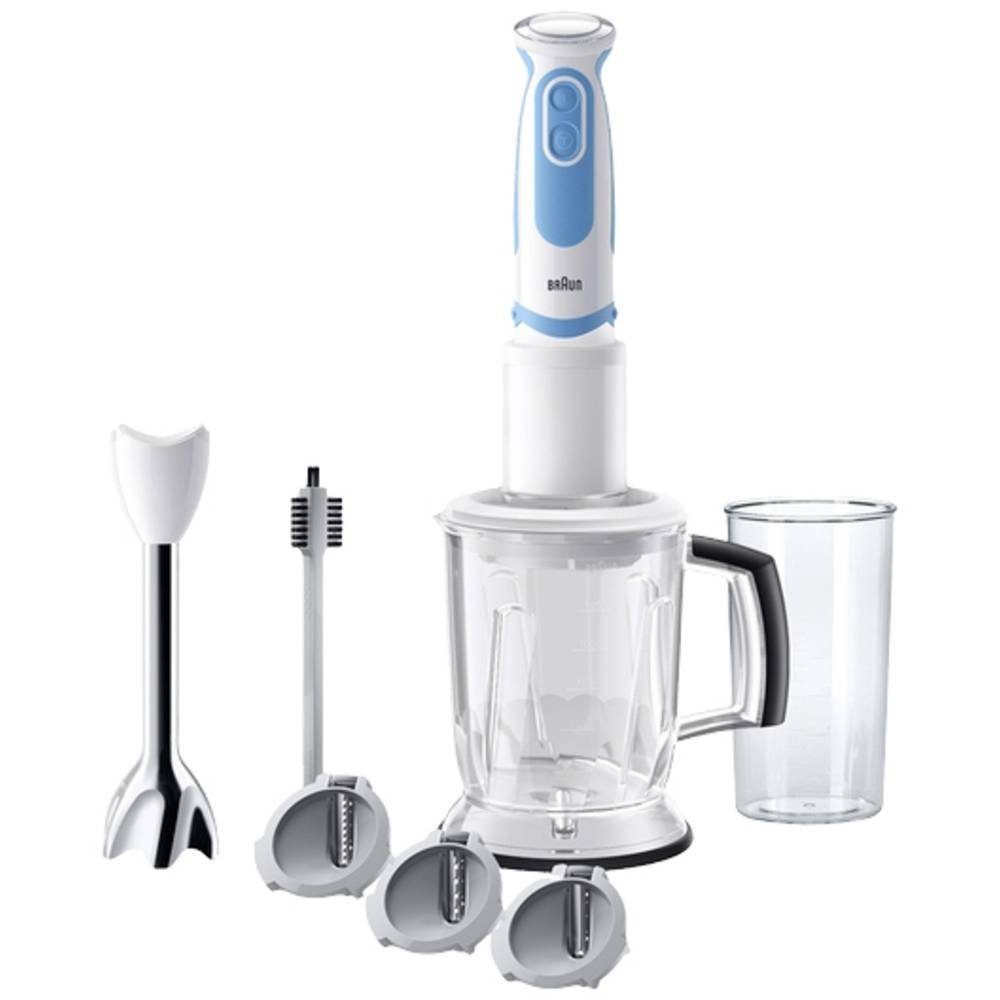 Braun Stabmixer Multiquick 5 Vario Fit MQ5260 WHBL Stabmixer 0X22111348, mit Messbecher, mit Mixbecher, Turbofunktion