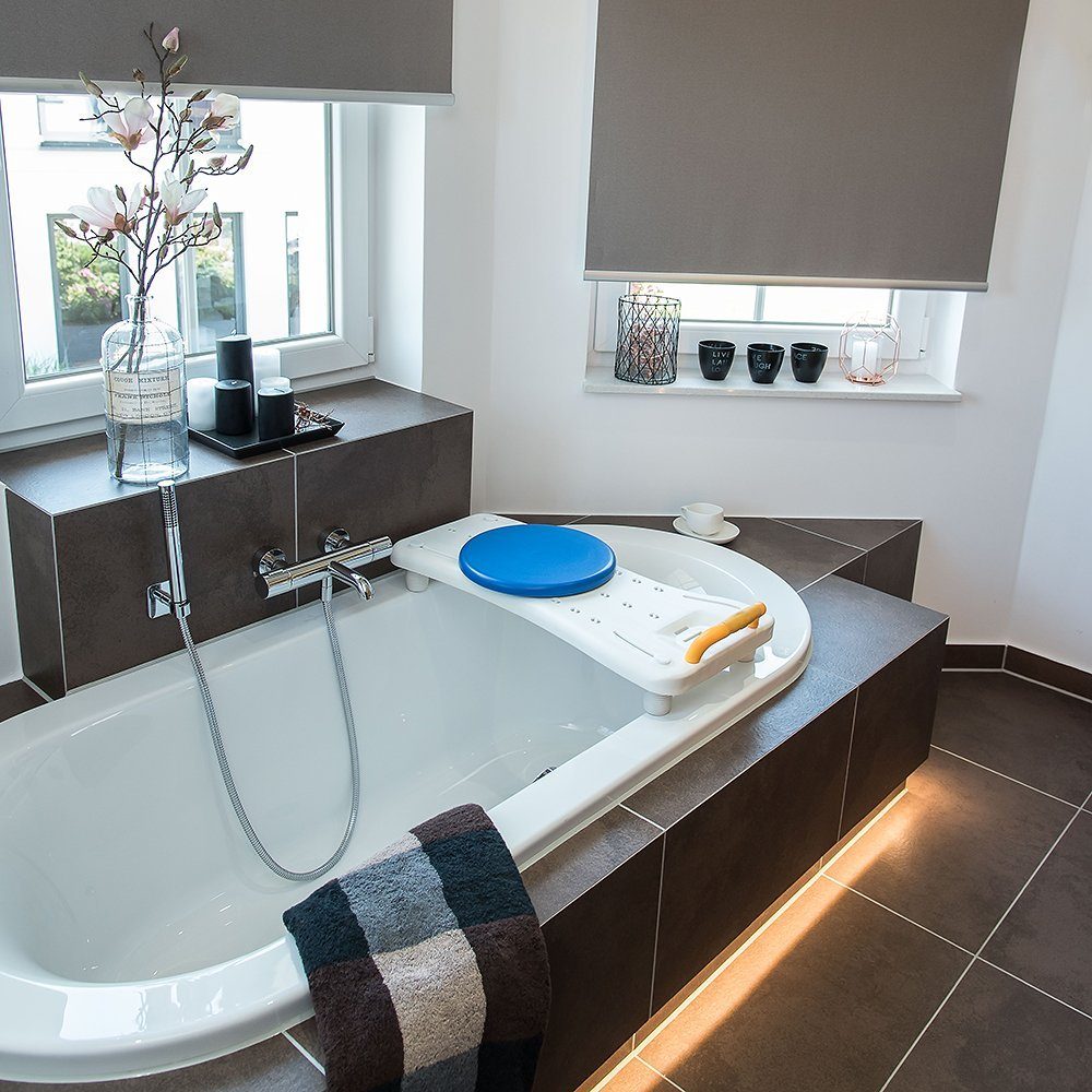 CARELINE Badewannentablett CareLine Badewannenbrett mit Drehscheibe