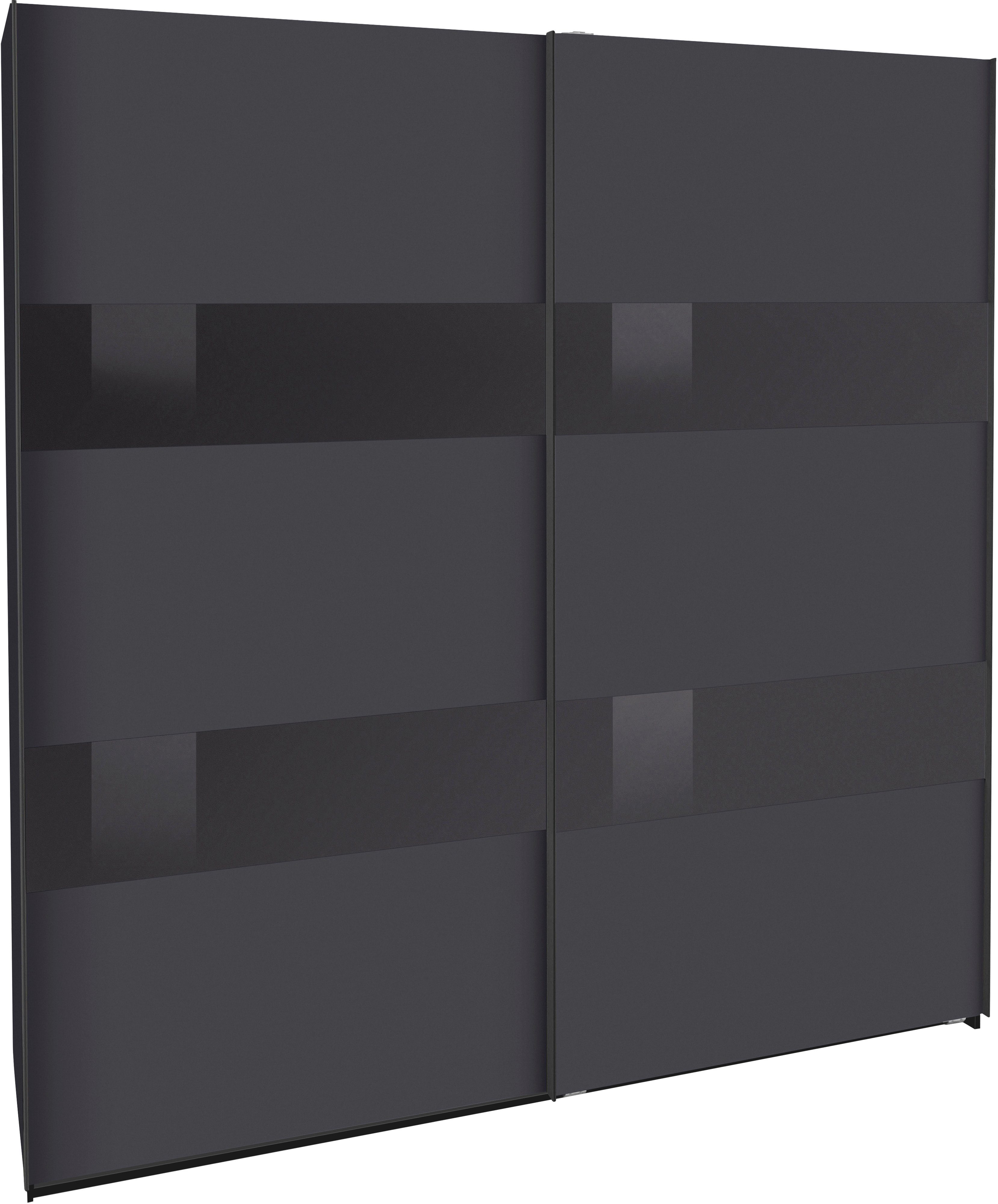Wimex Schwebetürenschrank Altona mit Glaselementen und zusätzlichen Einlegeböden