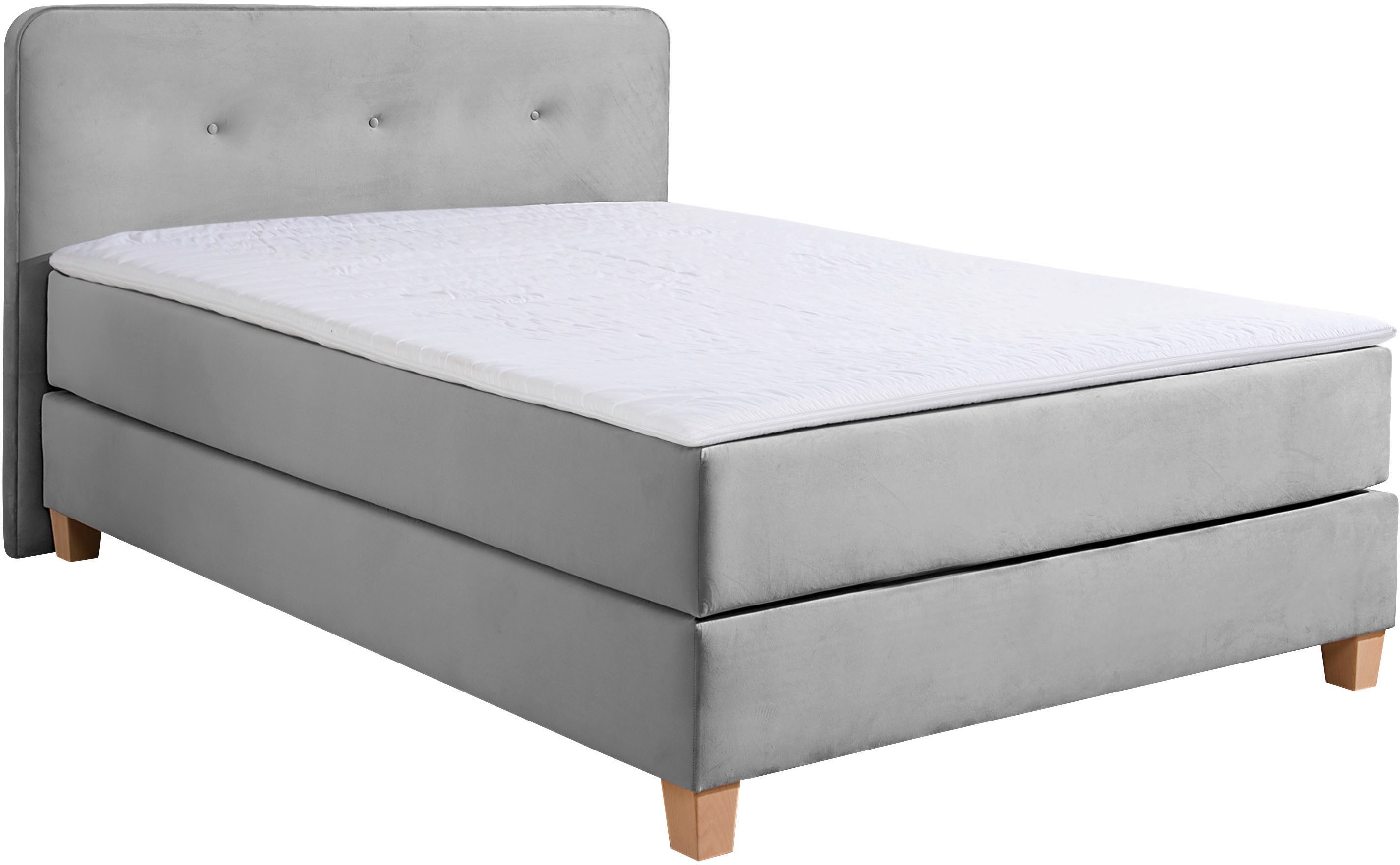 Home affaire Boxspringbett "Fargo", inkl. Topper, in 3 Matratzenarten, in S günstig online kaufen
