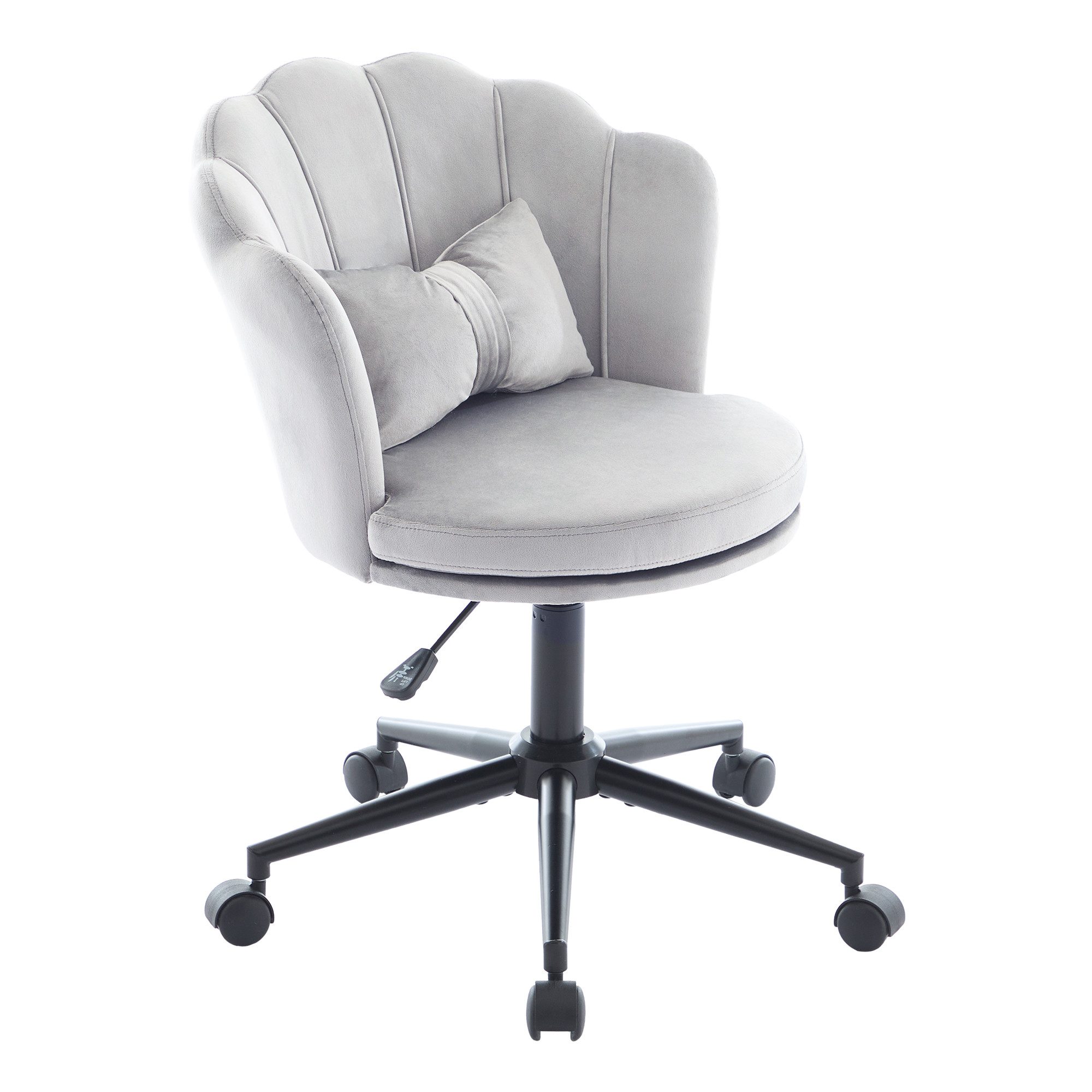 OKWISH Drehstuhl höhenverstellbar, mit weiches Sitzkissen (Ankleidestuhl, Bürostuhl, 1 St), blütenblattförmige Rückenlehne, schmetterlingsförmiges Lendenkissen