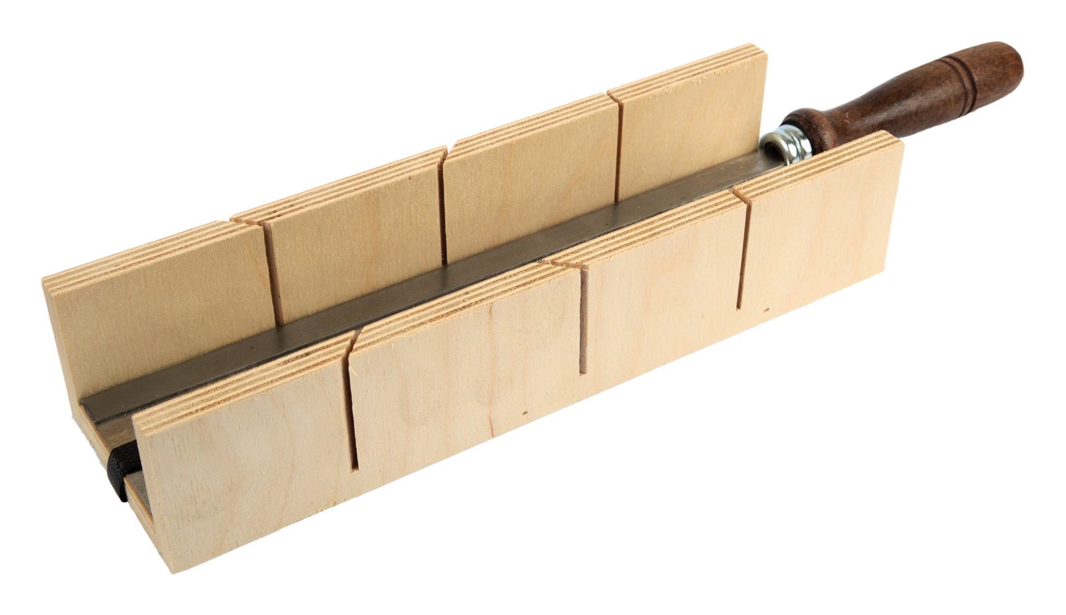fortis Handsäge (2-St), Schneidlade mit Feinsäge 300 x 57 x 40 mm