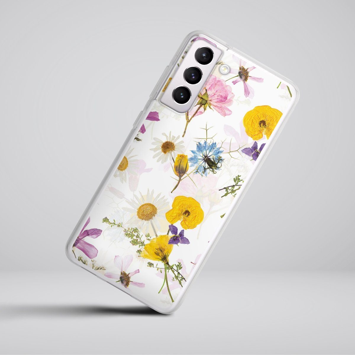 DeinDesign Handyhülle Blumen Natur Utart Wildflower Wallpaper, Samsung Galaxy S21 FE 5G Silikon Hülle Bumper Case Handy Schutzhülle