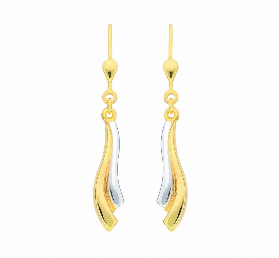 Adelia´s Paar Ohrhänger 1 Paar 333 Gold Ohrringe / Ohrhänger, 333 Gold  Goldschmuck für Damen, Maße - Höhe 20,4 mm