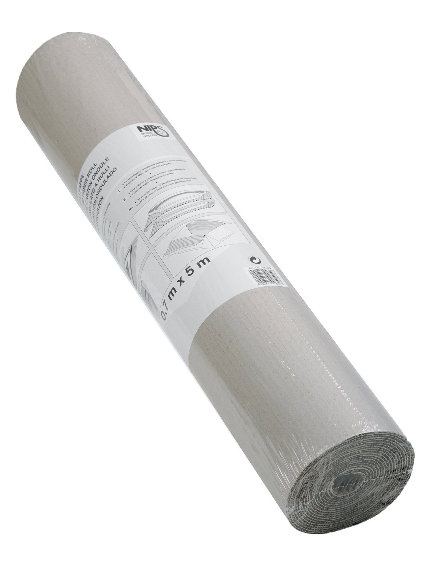 cm Packpapier 5 m ROLLEN-WELLPAPPE NIPS Polstermaterial, 70 x Recycling-Wellpappe