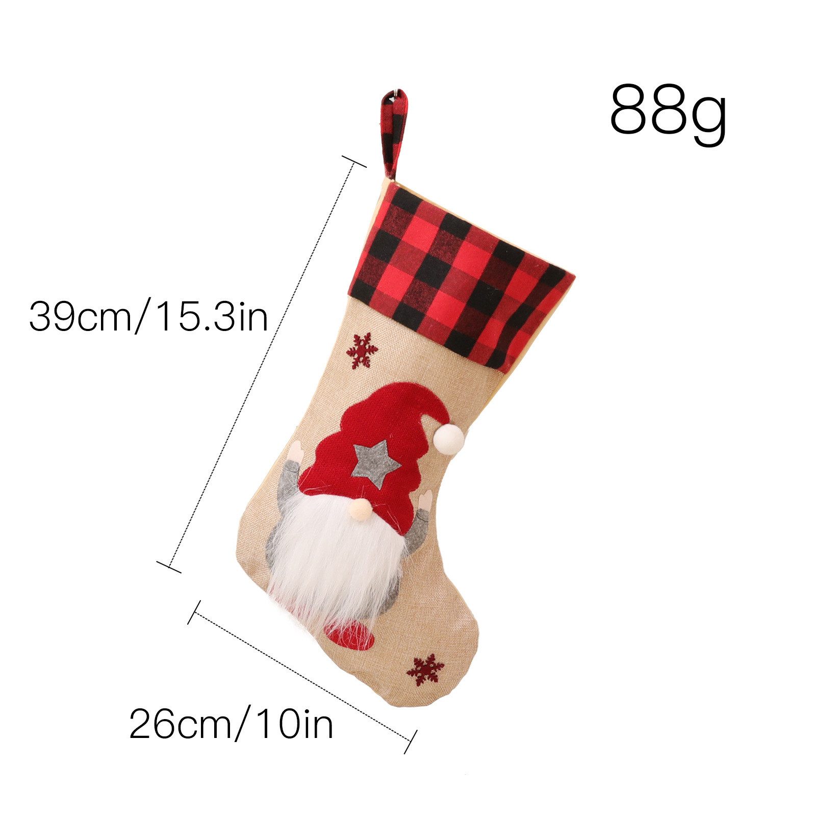 CLTYQ Nikolausstiefel Nikolausstrumpf Personalisiertmit 39X26 cm günstig online kaufen