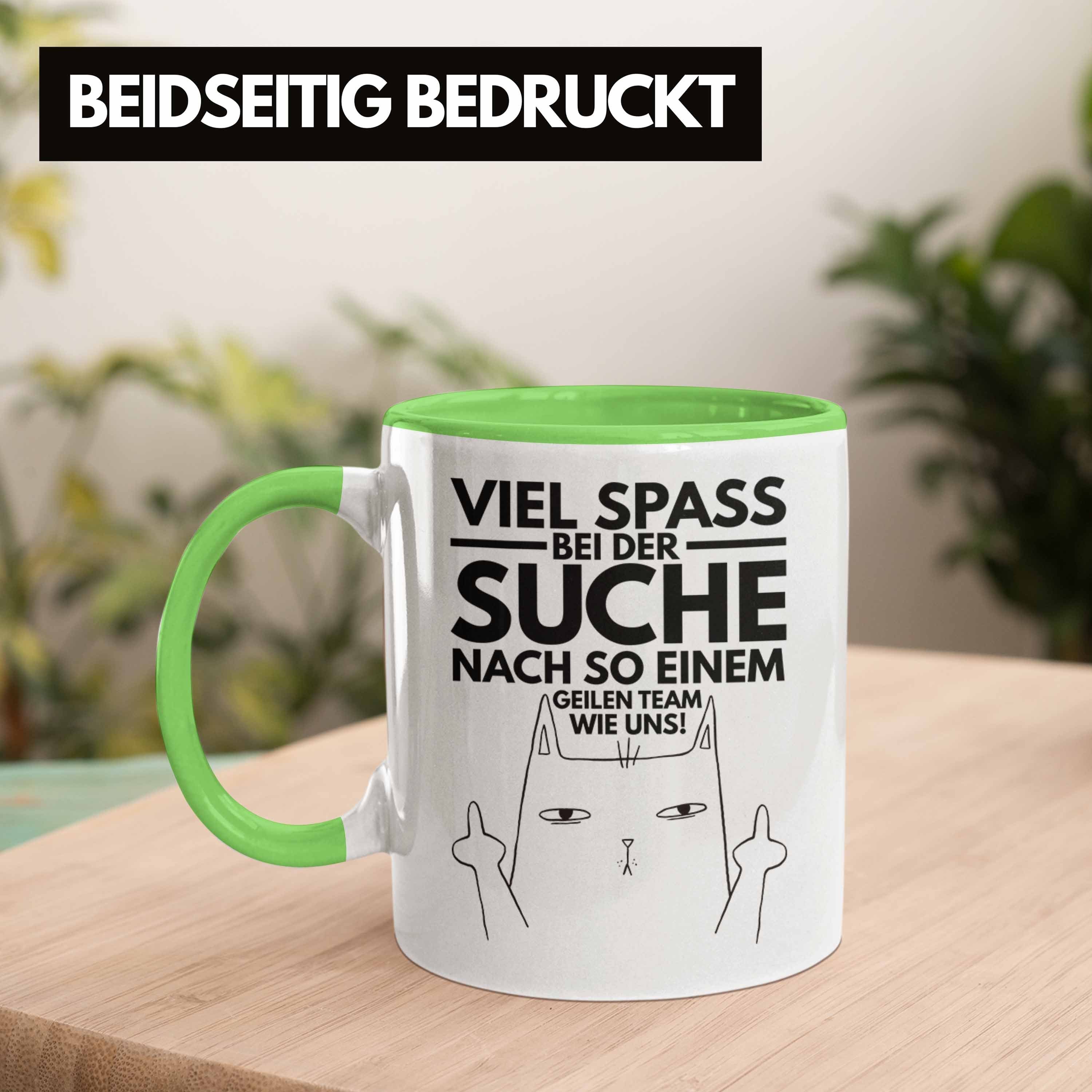 Neuer Kollegin Trendation - Tasse Kollege Jobwechsel Grün Abschiedsgeschenk Geschenk Abschied Job Tasse Trendation