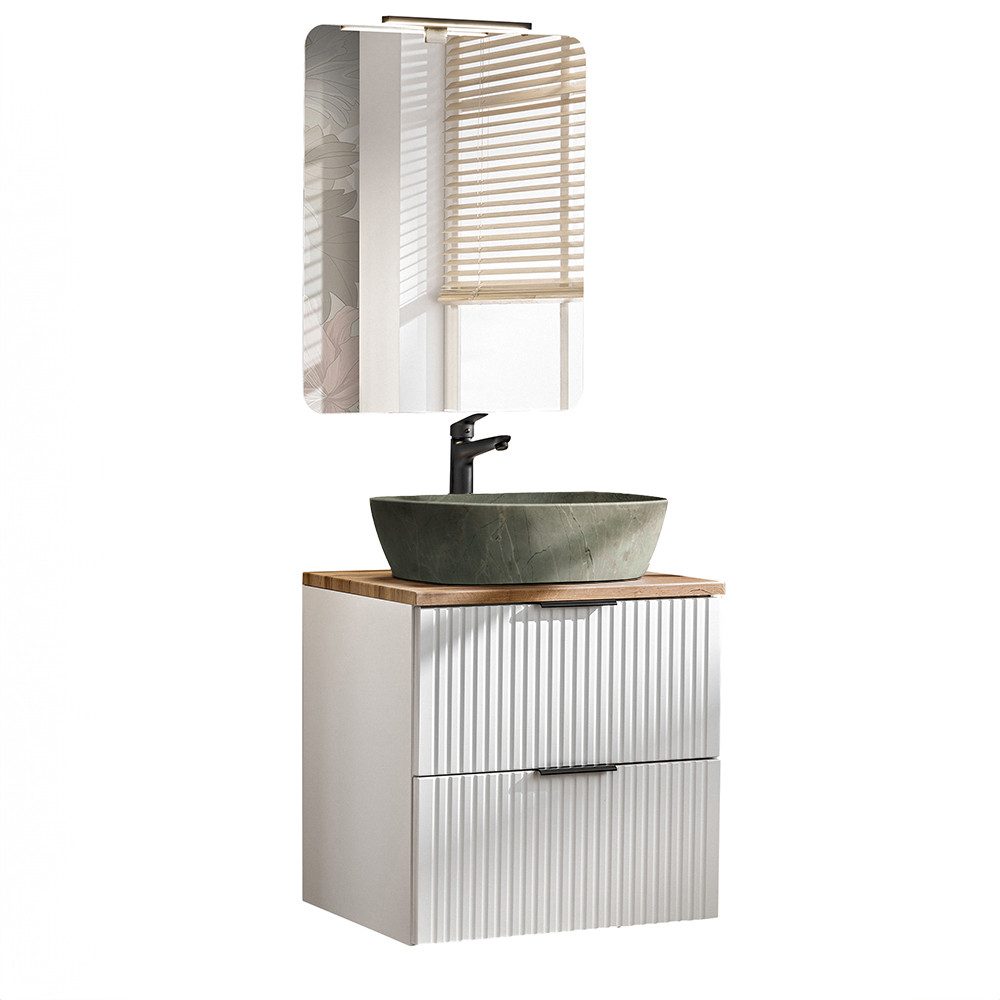 Lomadox Badmöbel-Set ADELAIDE-56-WHITE, (Spar-Set, 2-St), matt günstig online kaufen