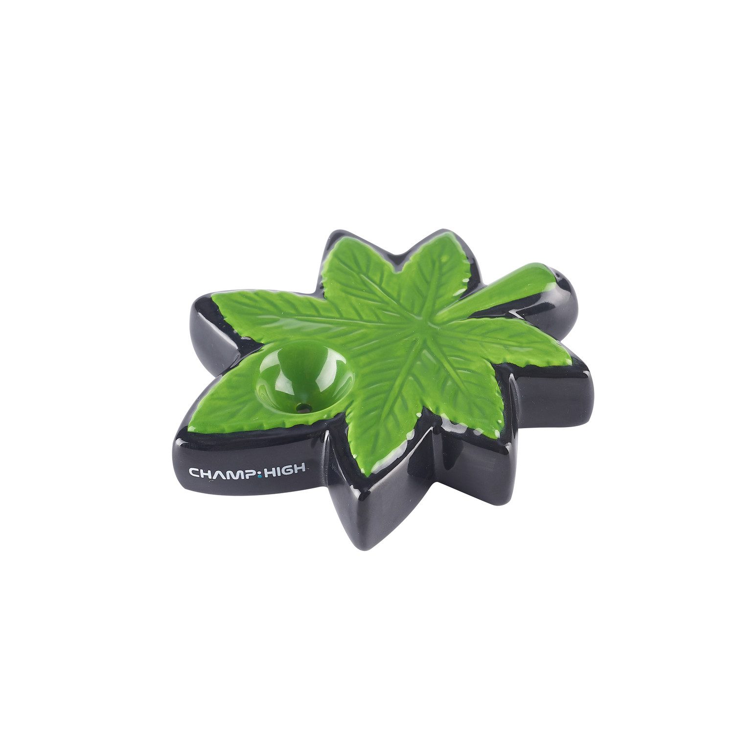 Handpfeife KERAMIKPFEIFE "Blatt" 10,5cm Tabakpfeife aus Keramik Kräuterpfeife 38
