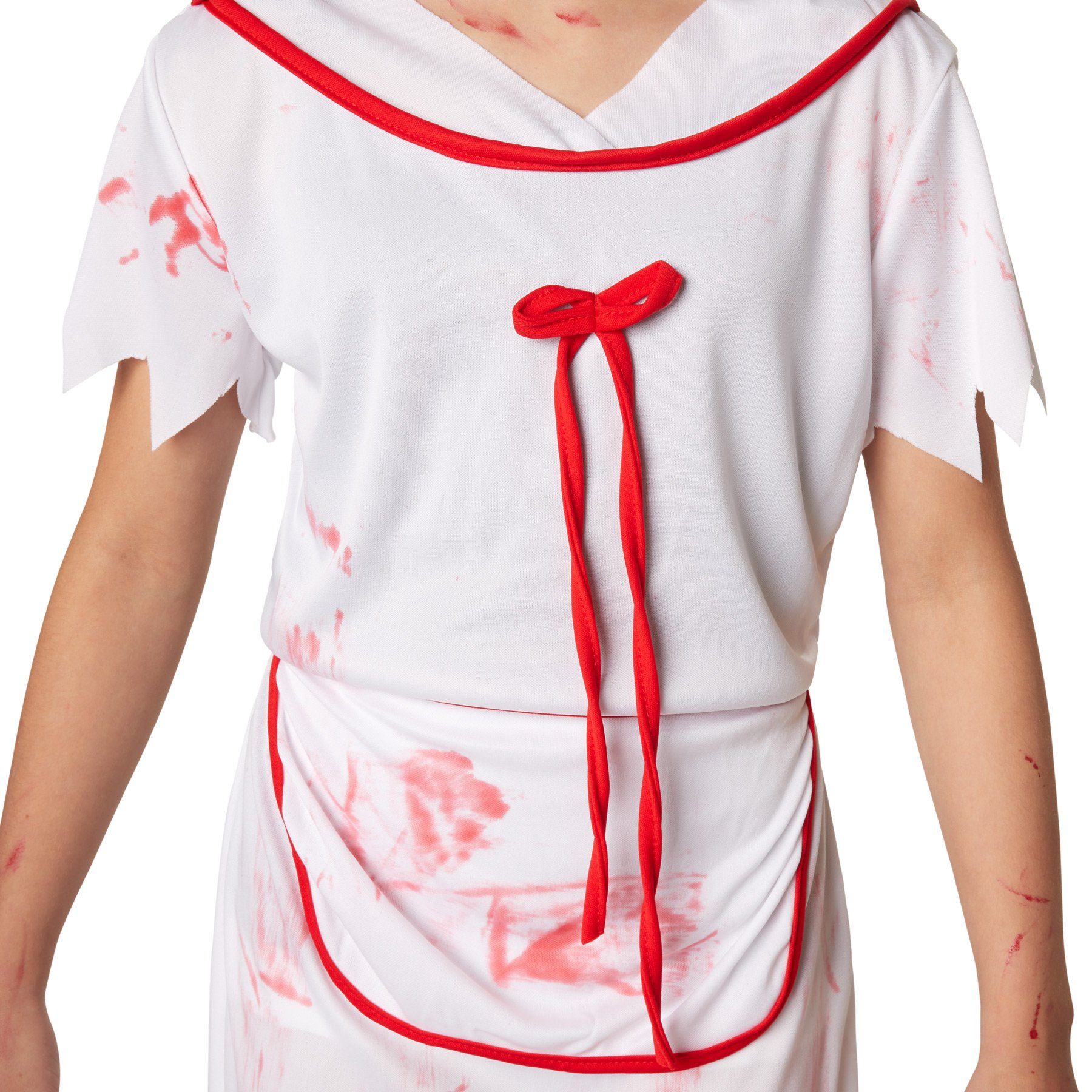 dressforfun Kostüm Mädchenkostüm Gruselige Zombie Krankenschwester, Kurzkleid in Weiß mit Blutflecken