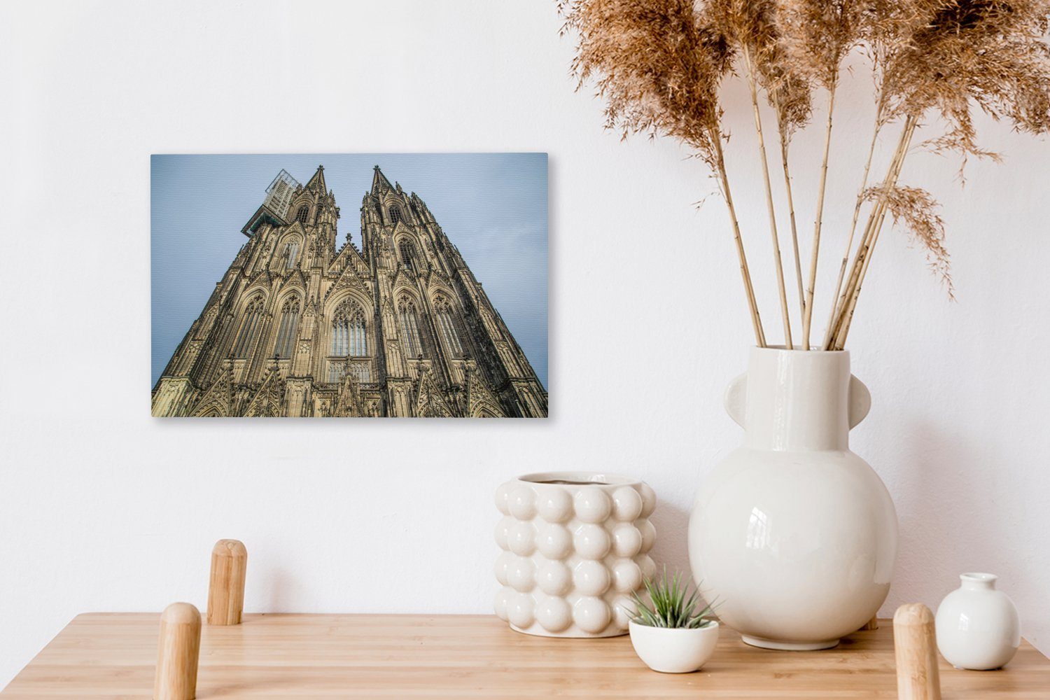 Köln, in Aufhängefertig, OneMillionCanvasses® Wandbild Leinwandbild Deutschland, Leinwandbilder, 30x20 Der Dom (1 cm St), Wanddeko, gotische