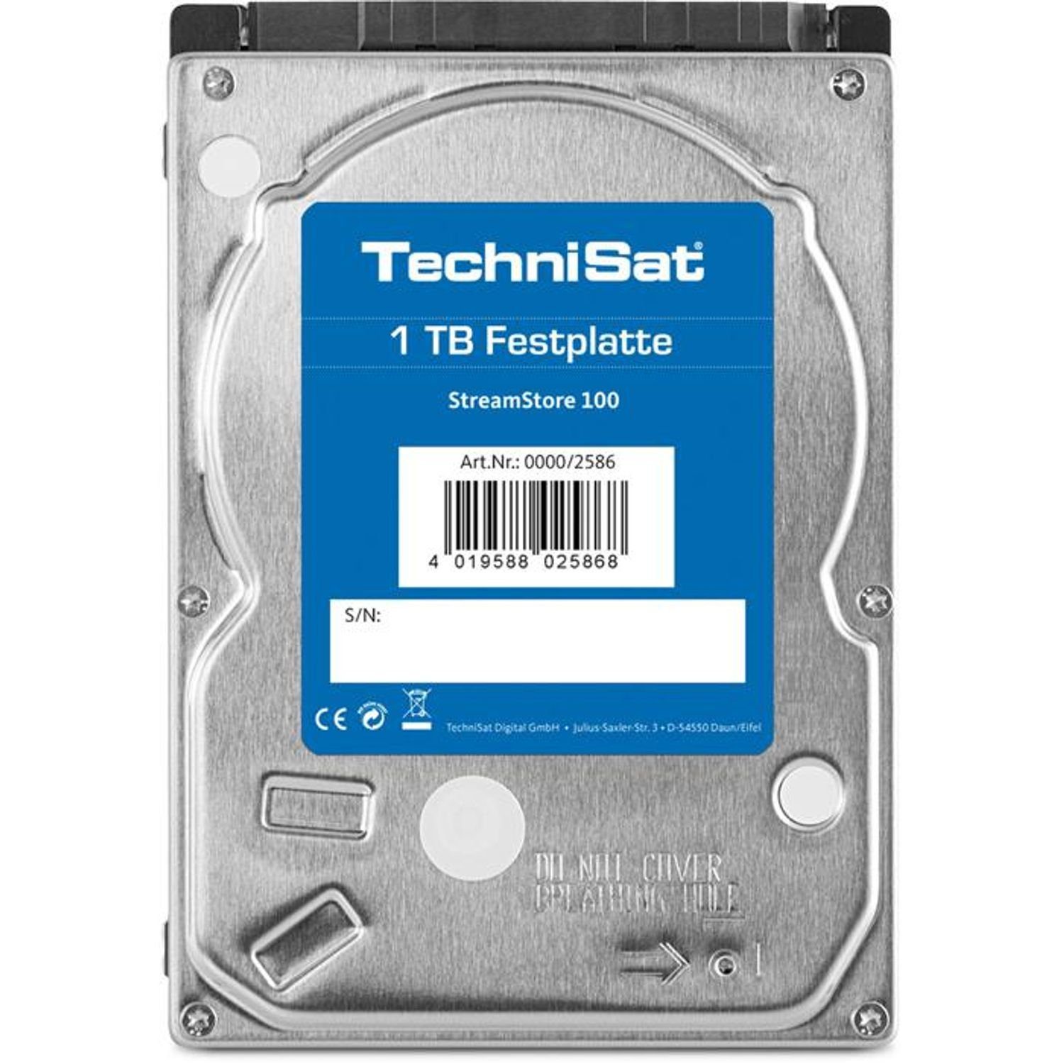 TechniSat StreamStore 100 interne 2,5 Zoll SATA III HDD 1 TB  Speicherkapazität externe Gaming-SSD