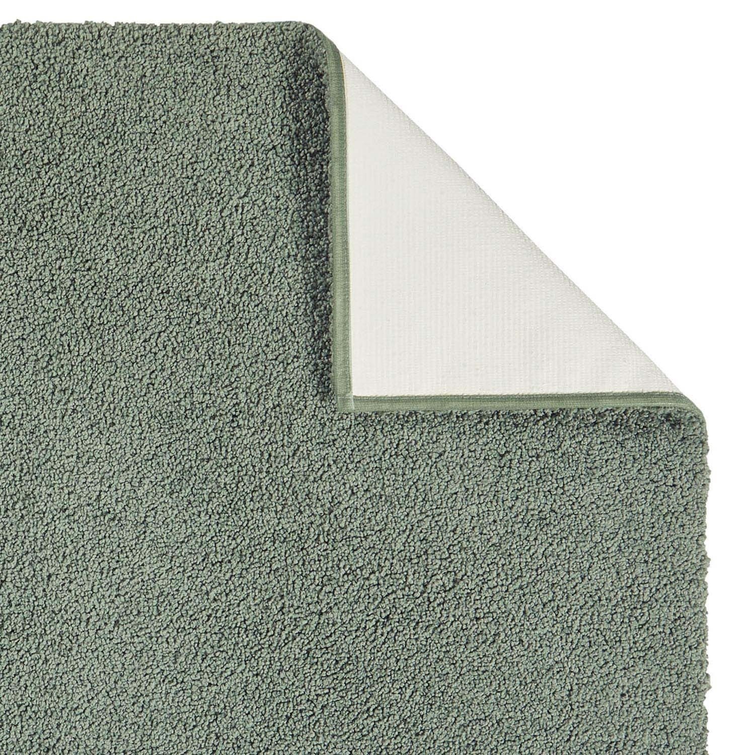 Aquanova Badematte LOA, Thymiangrün, 60 x 100 cm, Uni, rutschhemmend beschichtet, fußbodenheizungsgeeignet, Polyamid, rechteckig