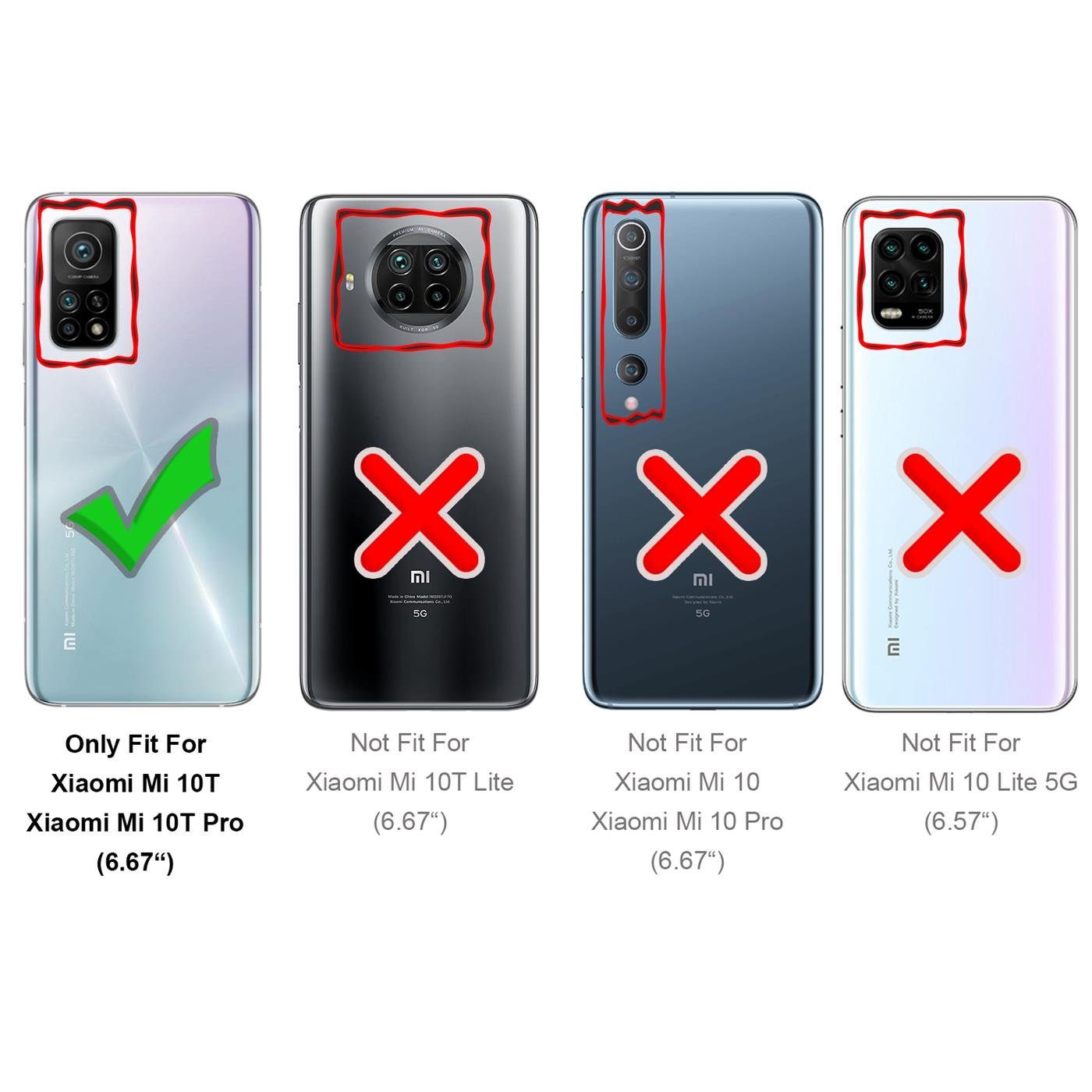 CoolGadget Handyhülle Transparent Ultra Slim Case für Xiaomi Mi 10T / Mi 10T Pro 6,67 Zoll, Silikon Hülle Dünne Schutzhülle für Xiaomi Mi 10T, Mi 10T Pro Hülle