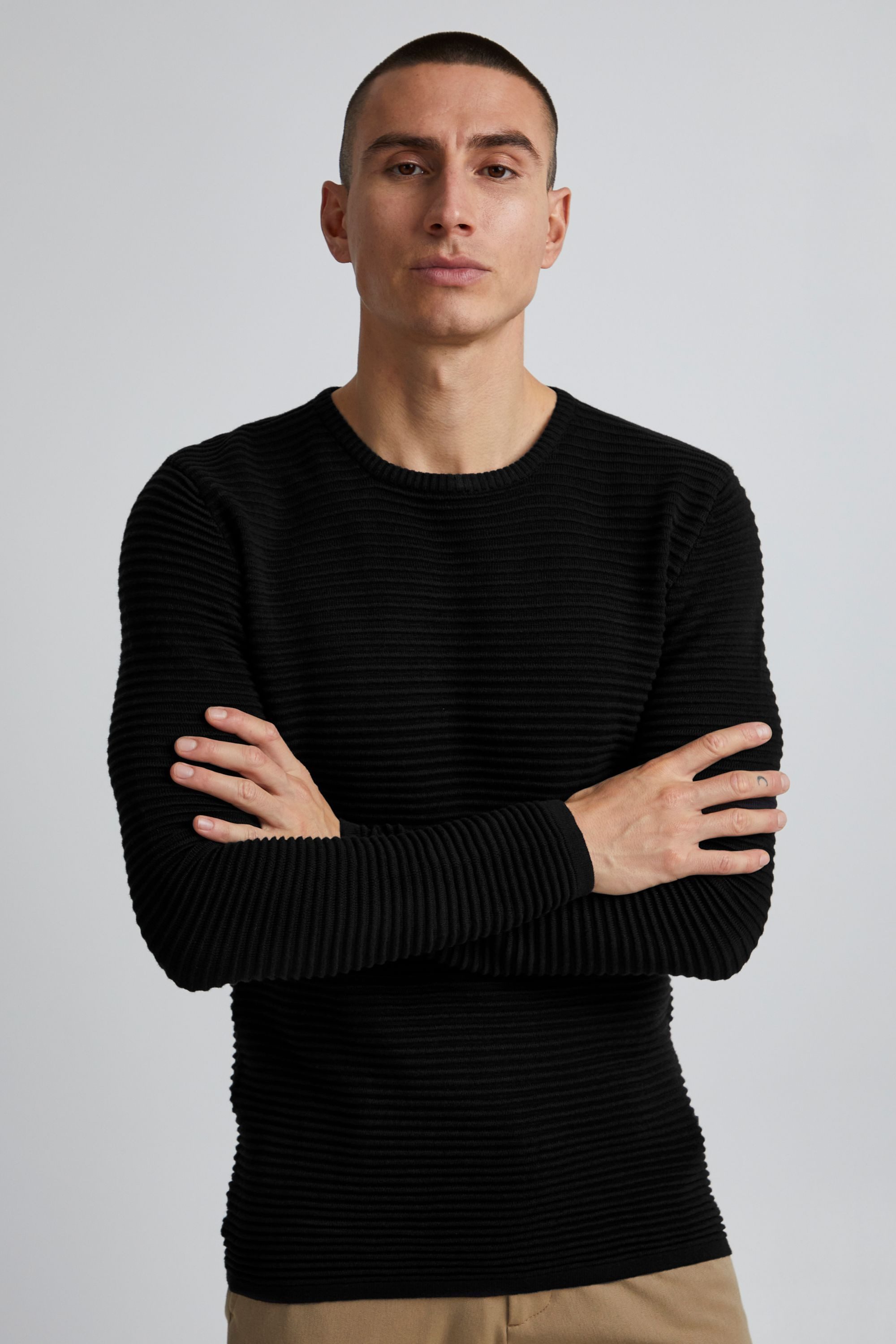 !Solid Rundhalspullover SDStruan Melierter Feinstrick-Pullover günstig online kaufen