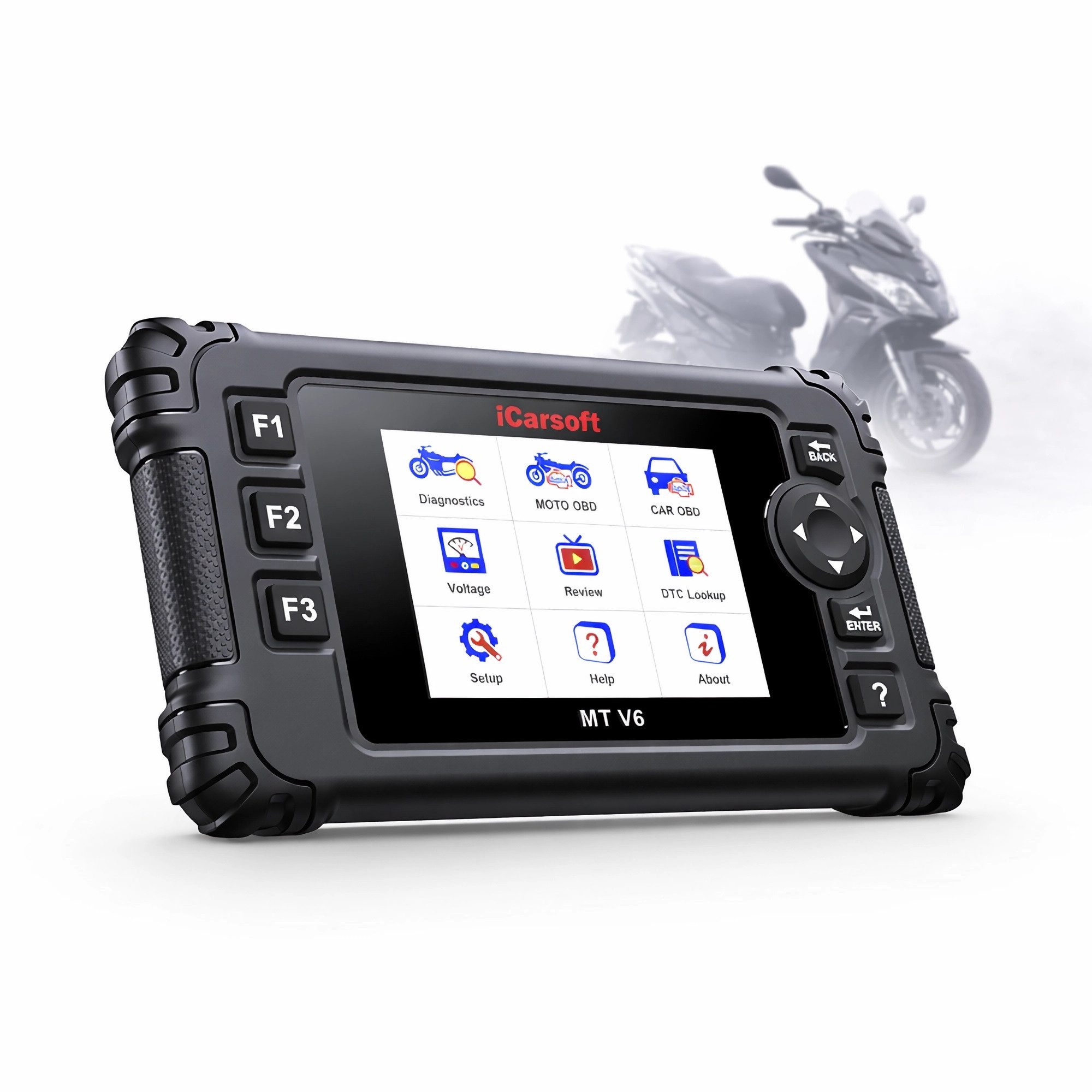 iCarsoft OBD2-Diagnosegerät MT V6 für PGO Motor Roller OBD Scanner +Adapter +Updates