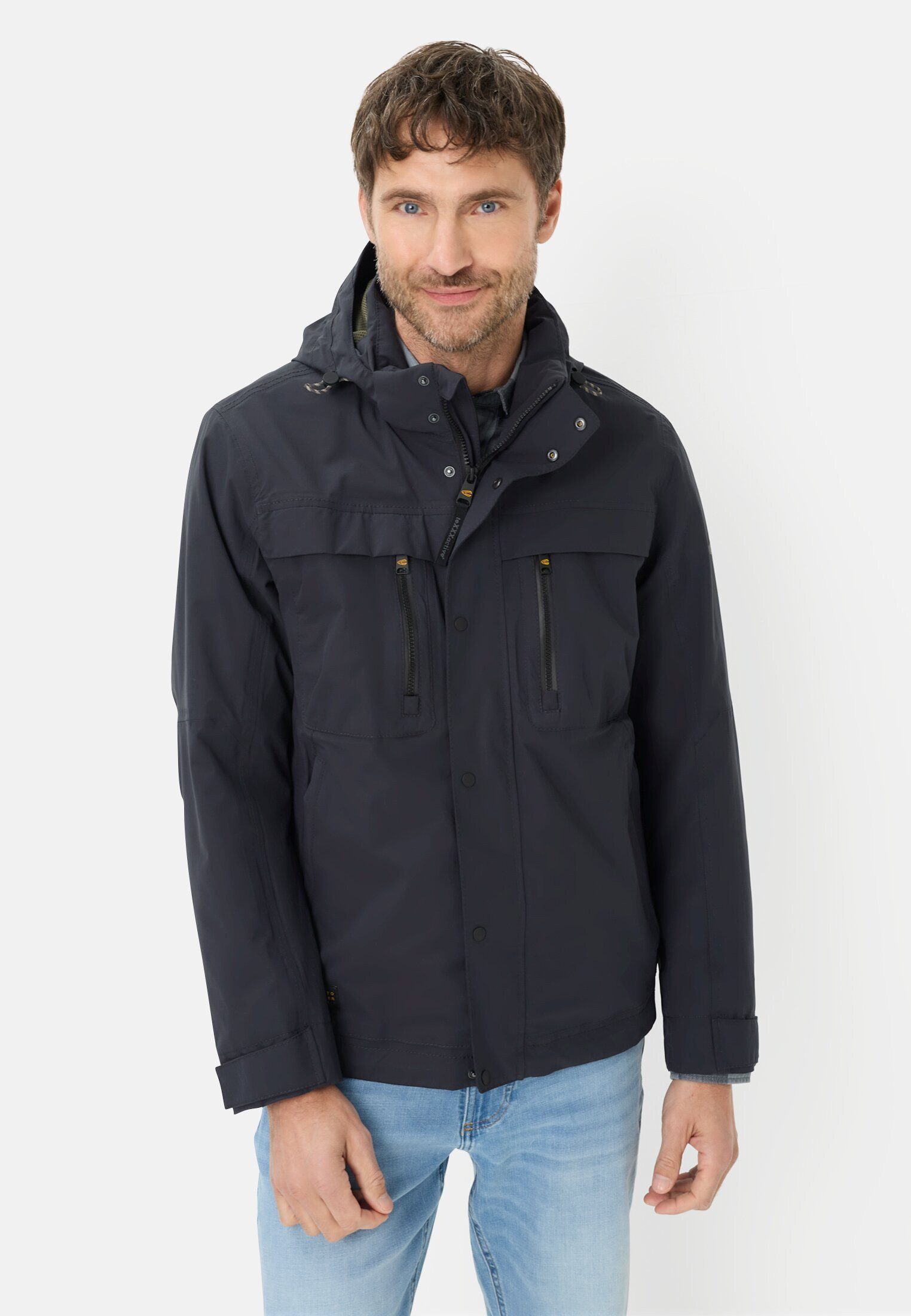 Funktionsjacke mit abnehmbarer Kapuze Langarm