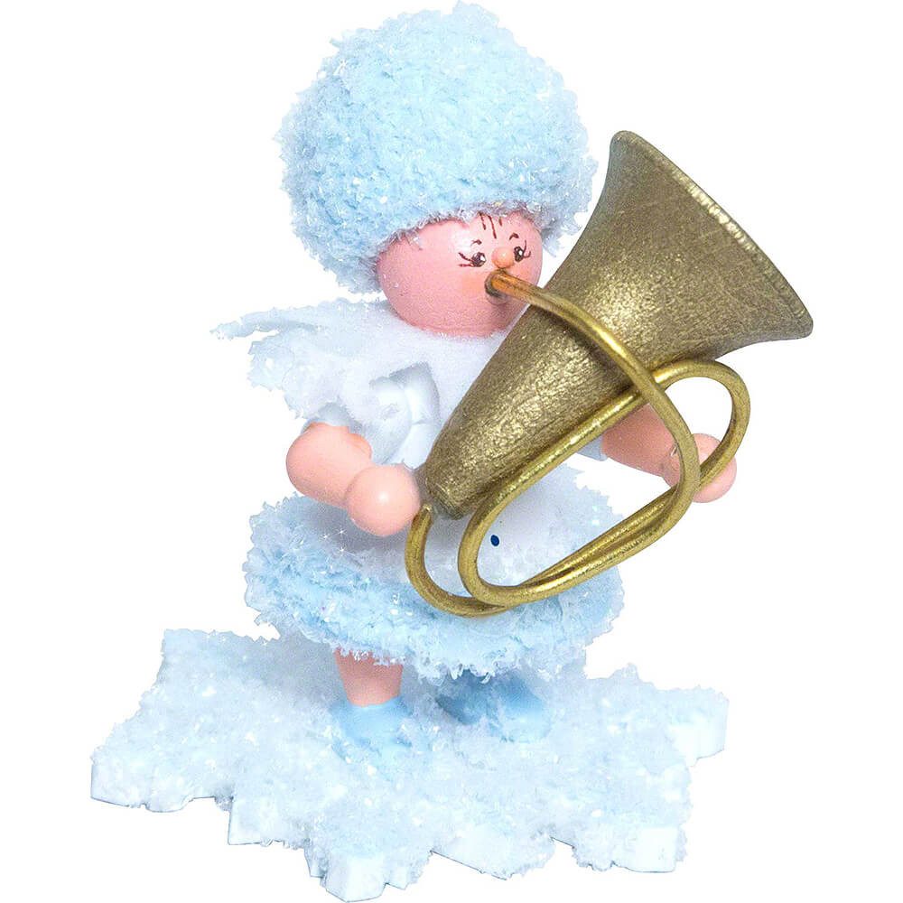 Kuhnert Dekofigur Schneeflöckchen mit Tuba (5cm) von Drechslerei Kuhnert