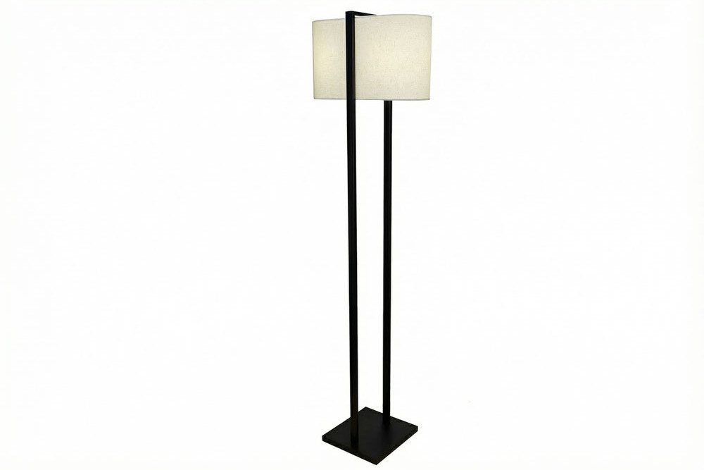 riess-ambiente Stehlampe COLLEEN 160cm weiß/schwarz - Stoffschirm, mit Metallfuß, zeitlos, Ein-/Ausschalter, ohne Leuchtmittel, Moderne Leuchte - ideal für Wohn – Bild 2 von 5