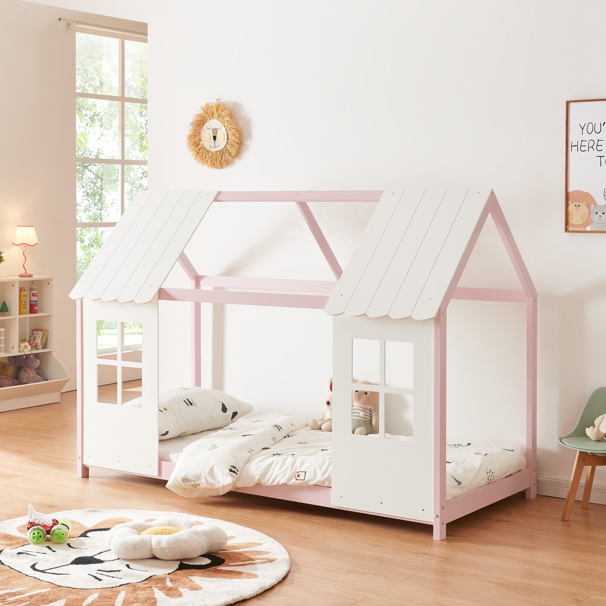 en.casa Kinderbett, »Tostedt« Halboffenes Design 90x200cm günstig online kaufen