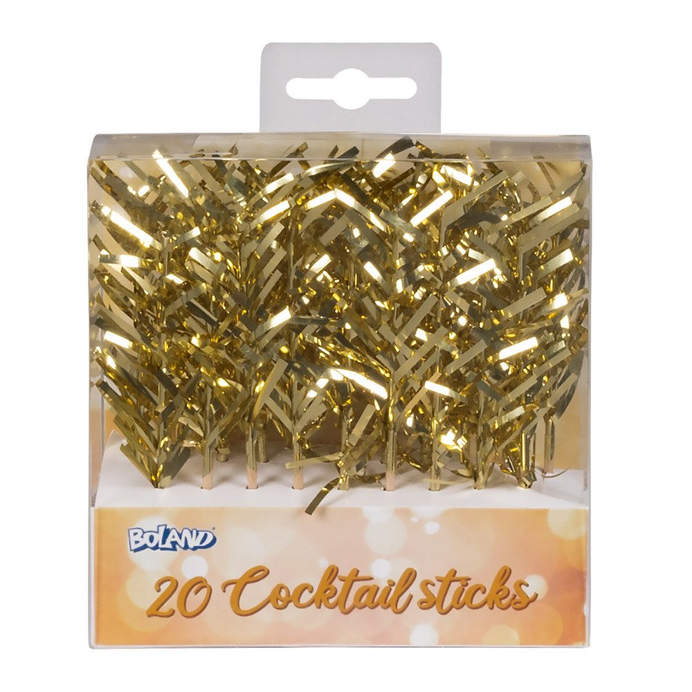 Boland Зубная нить 20 Cocktail-Spiesser - 10 cm, Gold