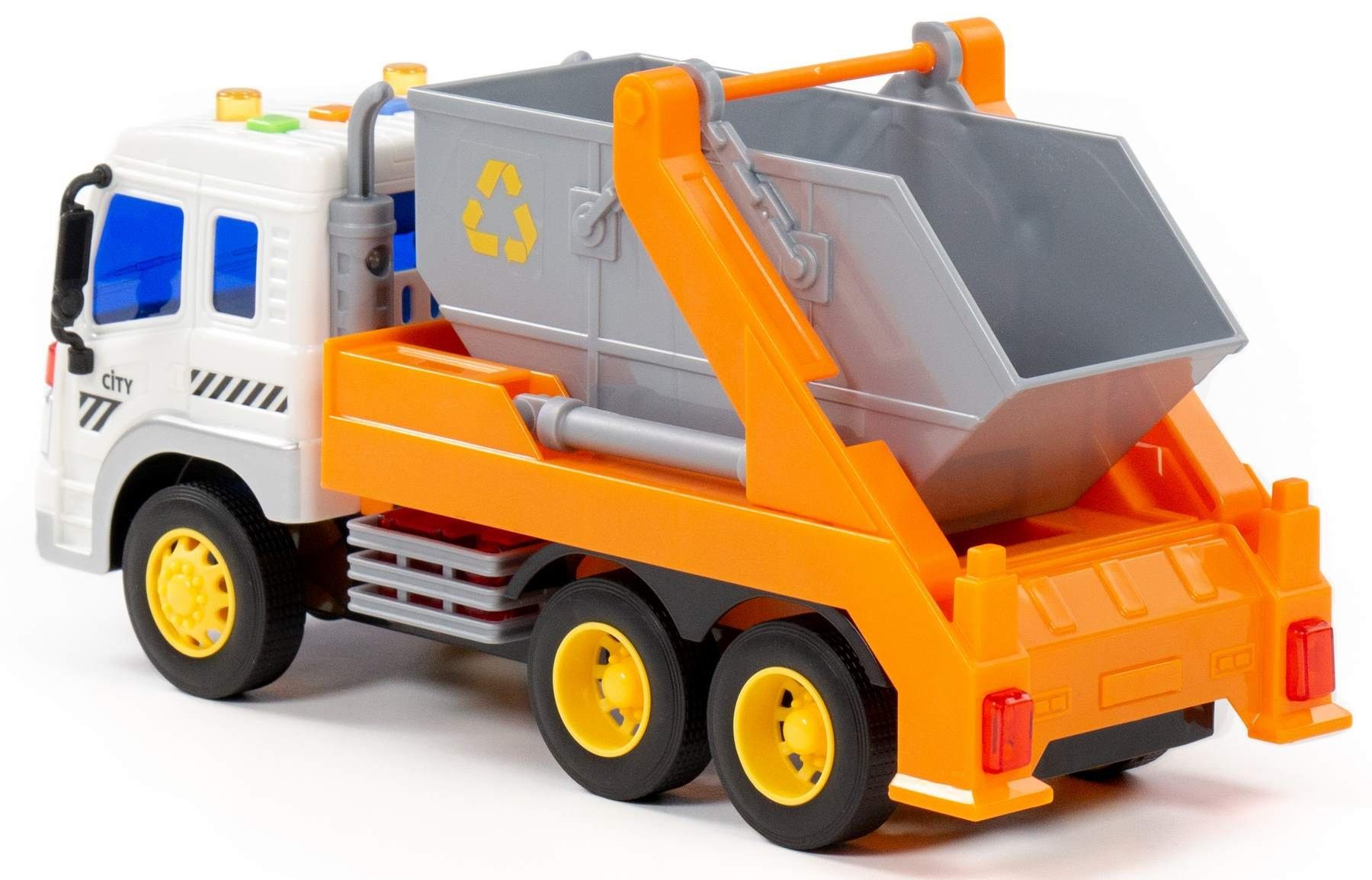 Polesie Spielzeug-LKW Container CITY orange Schwungrad günstig online kaufen