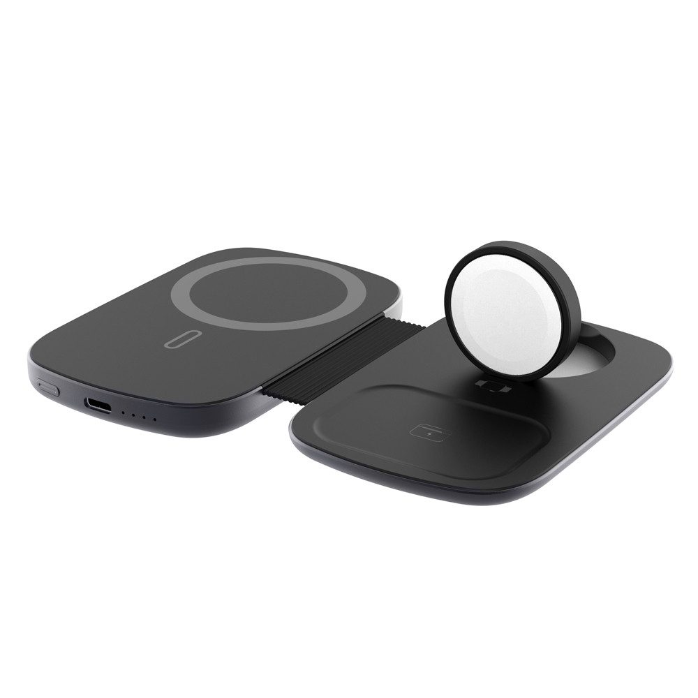 Scapade Smartphone-Hülle MagPower Pro – 3‑in‑1 faltbare magnetische Powerbank (5.000 mAh), kabelloses Laden