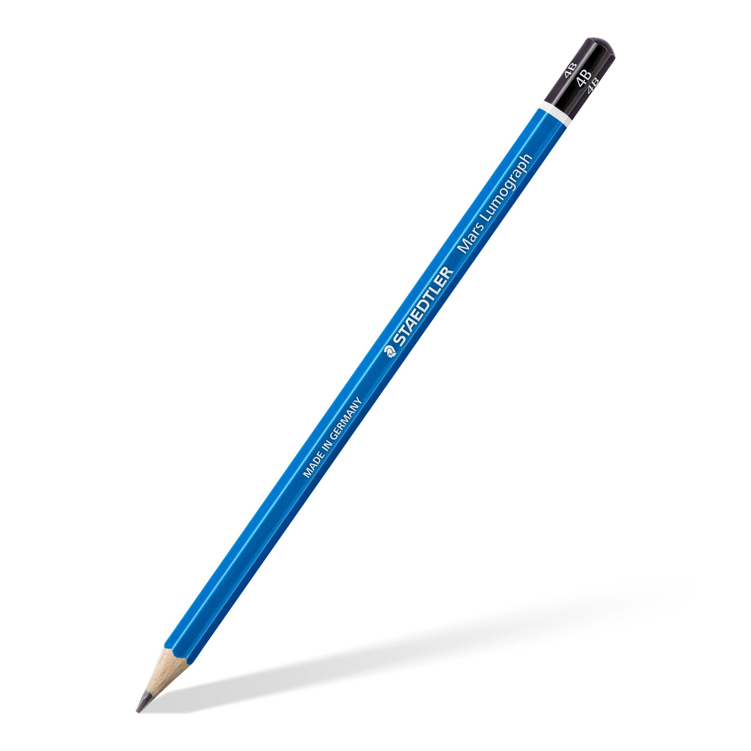 STAEDTLER Bleistift bruchfest Härte 175mm Lumograph® 4B bruchfest 100-4B, leicht spitzbar, Mars®