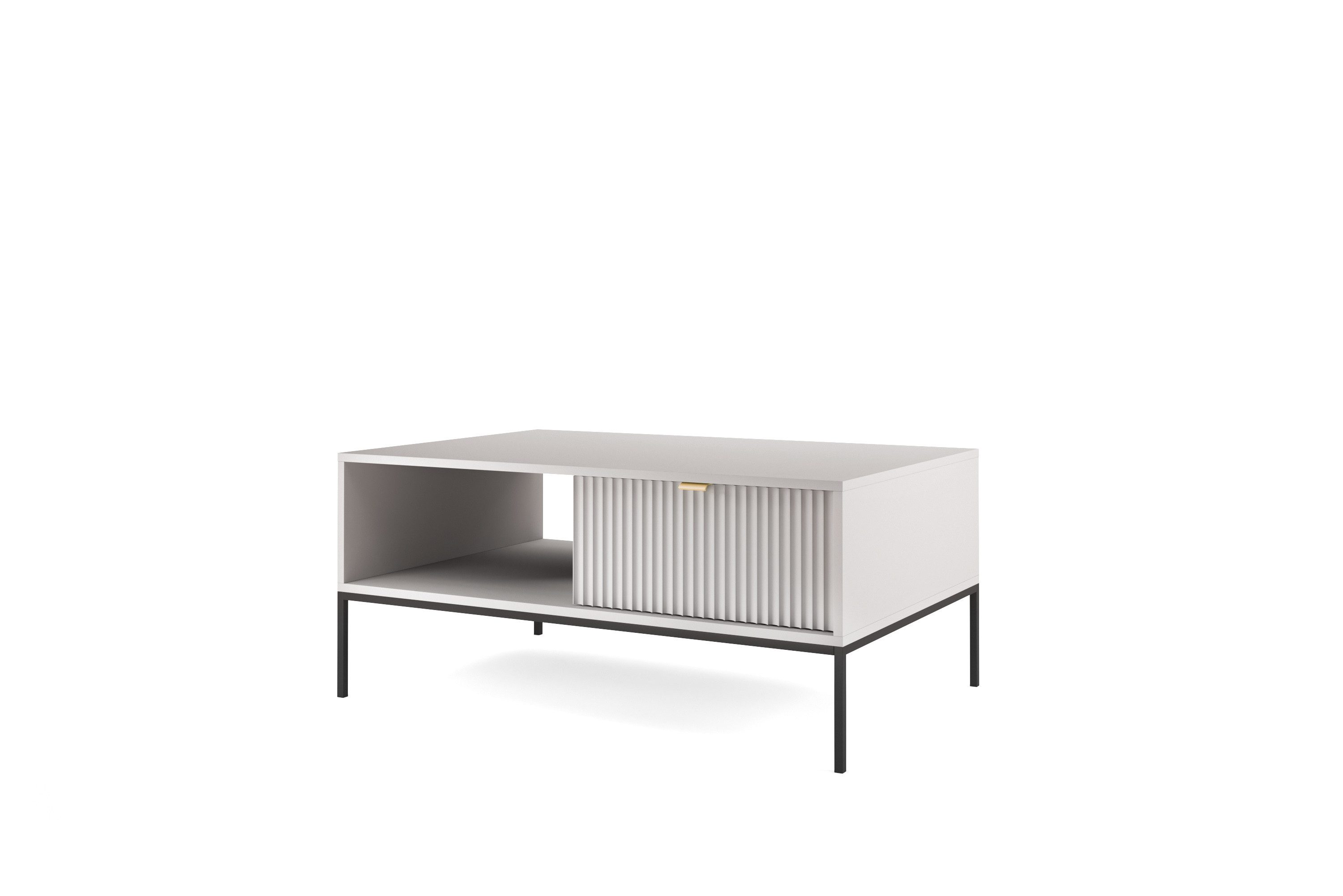 yourhouse24 Couchtisch NOVA Riffelfront Schublade (1 Tisch), Breite 104 cm