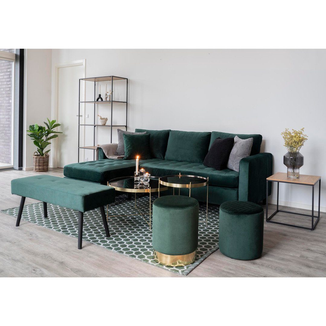 Stahl Couchtisch messingfarbener Ø70... Glas House – Nordic Venezia Couchtisch Couchtisch, mit