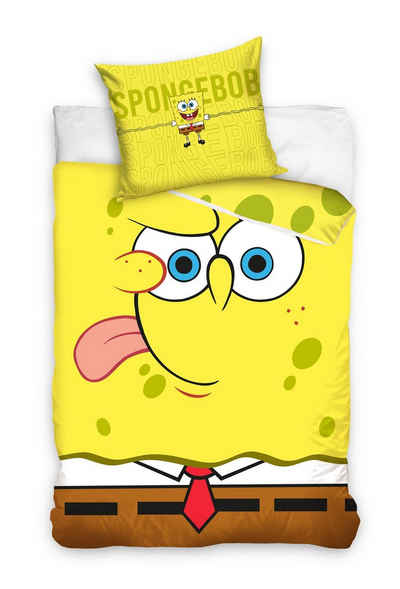 Kinderbettwäsche Spongebob Squarepants Schwammkopf Kinderbettwäsche, Carbotex