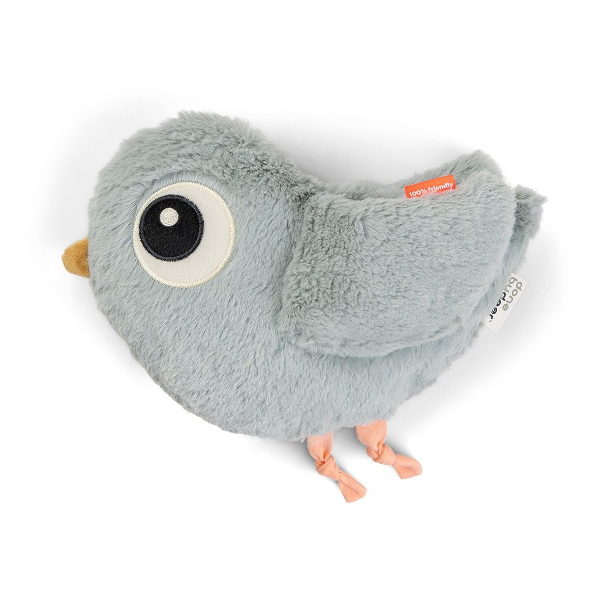 Done by Deer Kuscheltier Birdee Blau Vogel 24x18cm Stofftier Plüschtier Kinder, ab Geburt