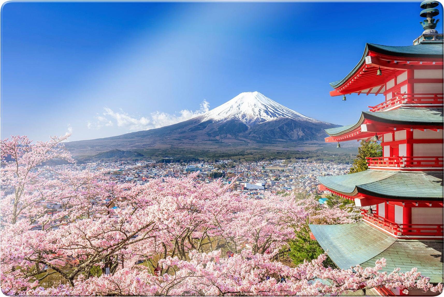 Wall-Art Glasbild Mount Fuji