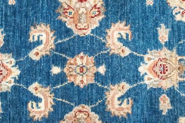 Wollteppich Ziegler Teppich handgeknüpft blau, morgenland, rechteckig, Höhe: 6 mm