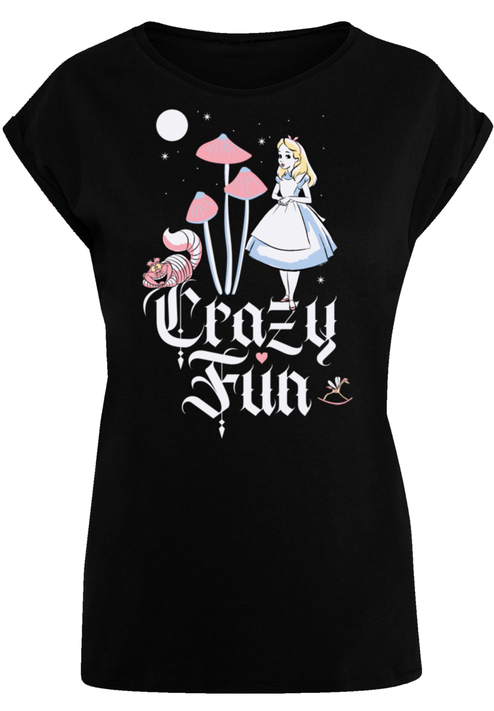 F4NT4STIC T-Shirt Disney Alice im Wunderland Crazy Fun Premium Qualität,  Sehr weicher Baumwollstoff mit hohem Tragekomfort | T-Shirts