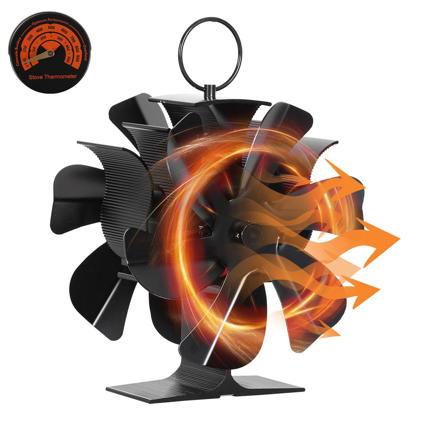 Clanmacy Kaminventilator 12 Flügel Ofenventilator Kaminofen günstig online kaufen