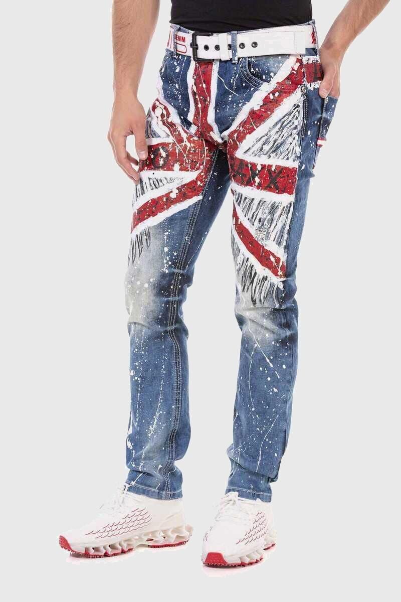 Cipo & Baxx 5-Pocket-Jeans Jeans mit coolem Print
