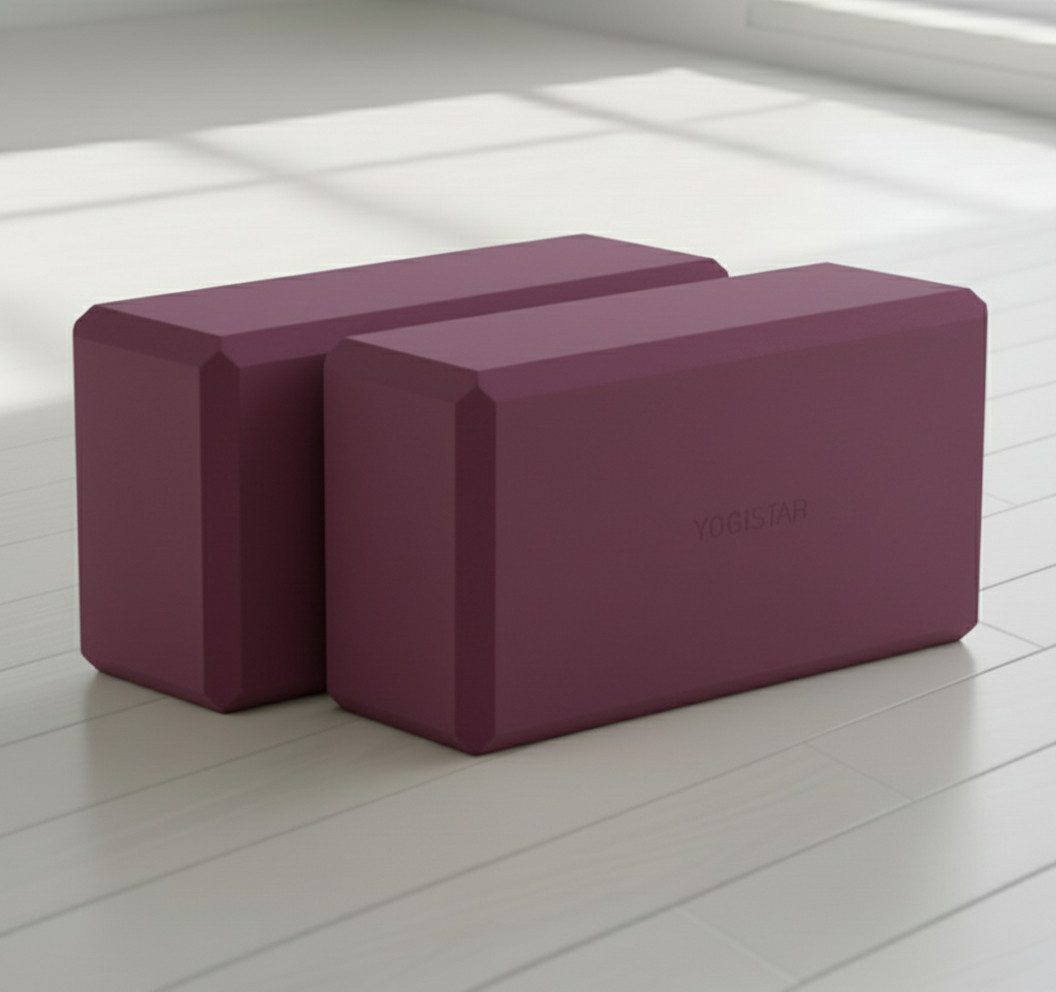 Yogistar Yogablock Yogablock yogiblock® basic - 2er-Set, (gleicher Artikel mehrfach, 2-tlg., gleicher Artikel mehrfach), Zwei superleichte Hartschaum-Yogaklötze für vielseitige Yoga-Posen
