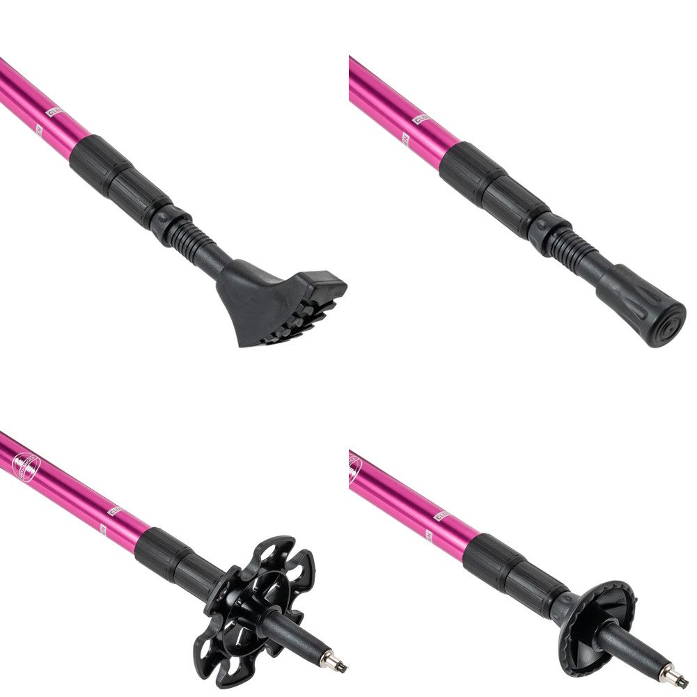 JELEX Nordic-Walking-Stöcke Walking Stöcke mit Korkgriffen, Stufenlos verstellbar, mit Antishock-Technologie