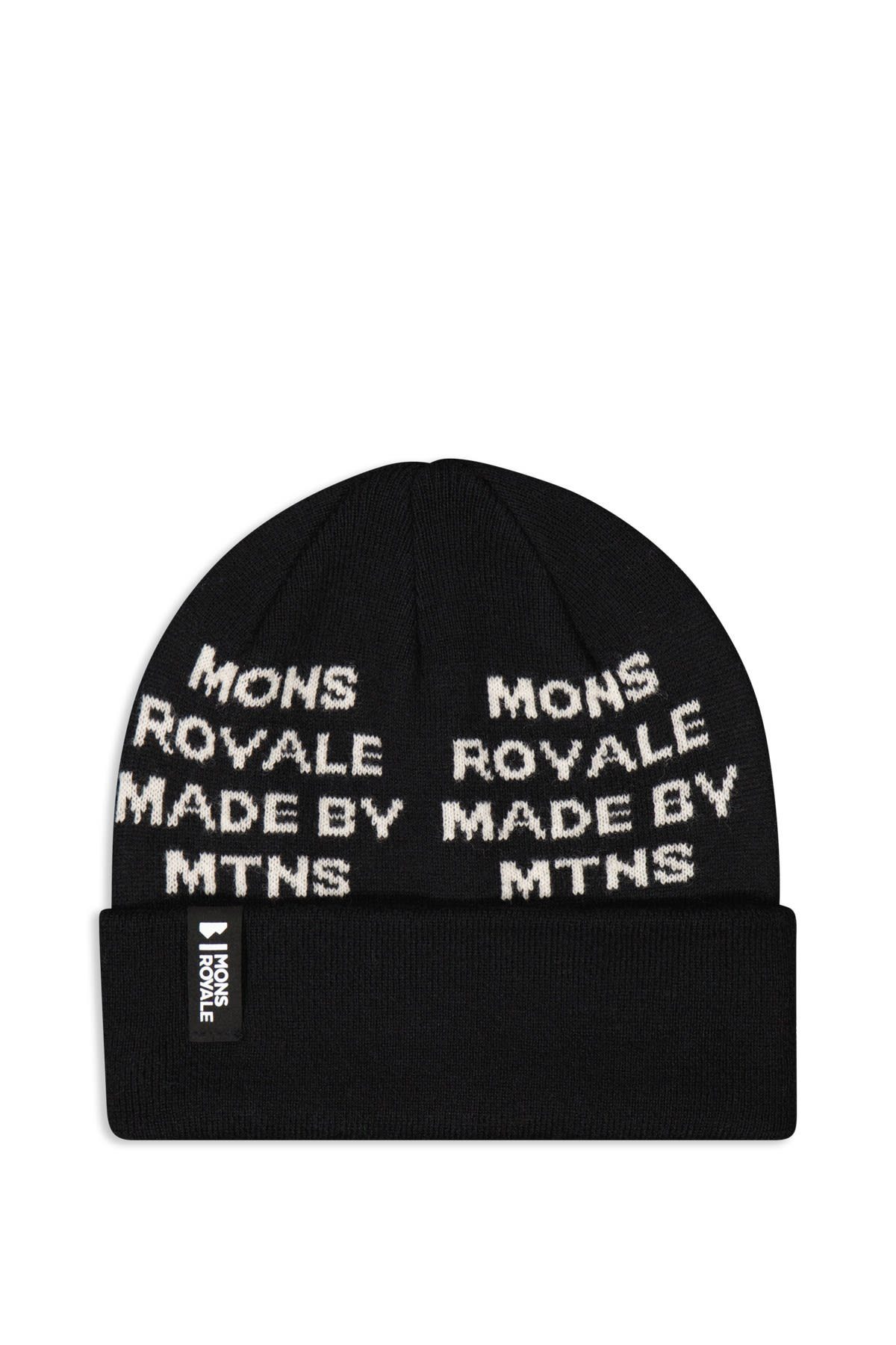 Mons Royale Graphic Mons Mccloud Beanie Royale Beanie Black Accessoires