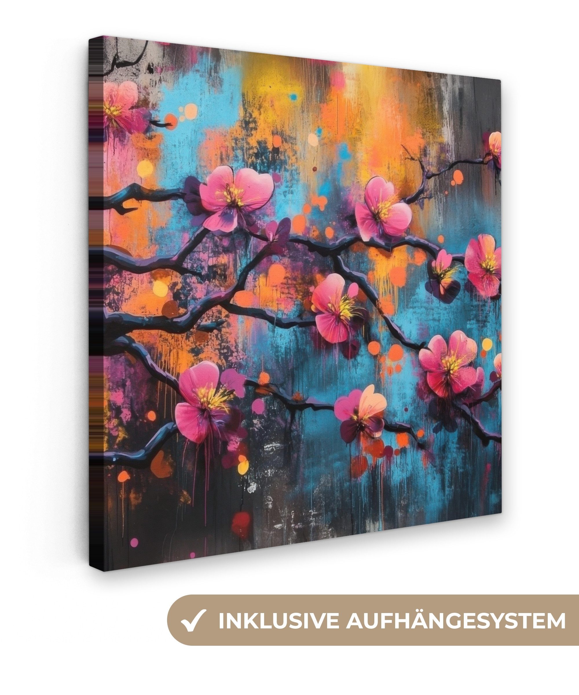 OneMillionCanvasses® Leinwandbild Blumen - Zweig - günstig online kaufen