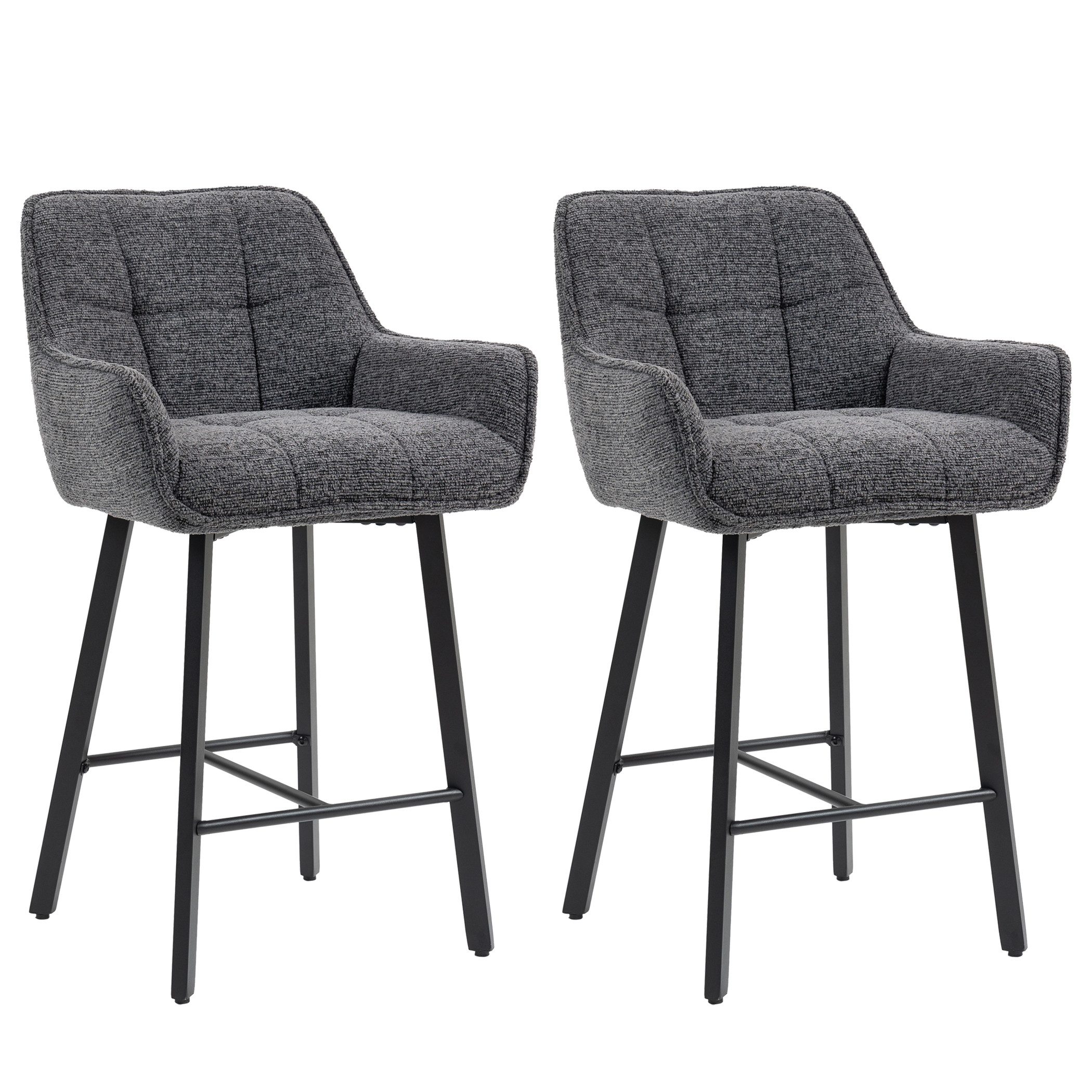 BRTHORY Barhocker 2er Set, höhenverstellbare Küchenhocker mit Rückenlehne ( günstig online kaufen